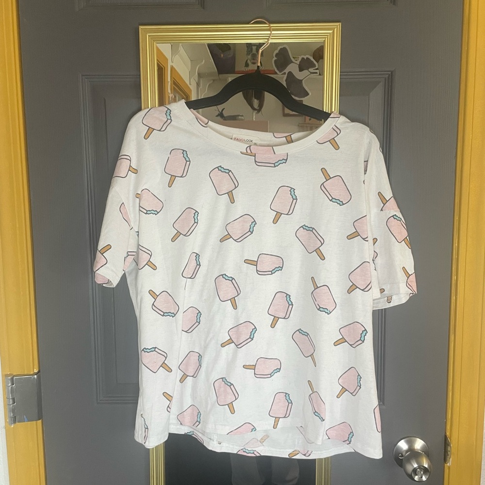 Ice Cream Popsicle Print T-Shirt